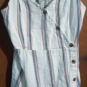 American Eagle Outfitters Striped Button-Down Dress